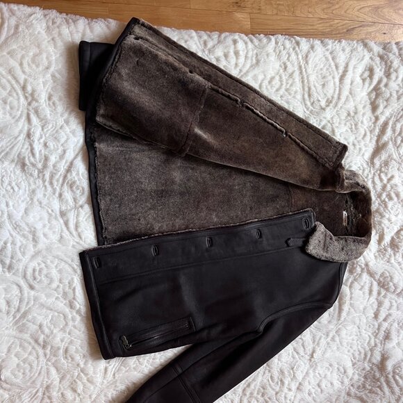 Longhi Brown Leather Jacket (Size 48) - Picture 7 of 10